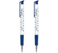 SolaDirect Ballpoint Pens, Retractable Smudge Free Pens, Extra Fine Point 0.5 mm, Ideal For School, Office, Everyday Use (Blue, 2 Pens)