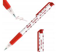 SolaDirect Ballpoint Pens, Retractable Smudge Free Pens, Extra Fine Point 0.5 mm, Ideal For School, Office, Everyday Use (Red, 3 Pens)