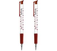 SolaDirect Ballpoint Pens, Retractable Smudge Free Pens, Extra Fine Point 0.5 mm, Ideal For School, Office, Everyday Use (Red, 2 Pens)