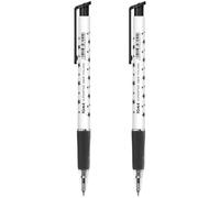SolaDirect Ballpoint Pens, Retractable Smudge Free Pens, Extra Fine Point 0.5 mm, Ideal For School, Office, Everyday Use (Black, 2 Pens)