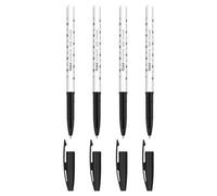 SolaDirect Ballpoint Pens, Smudge Free Ballpoint Pens, Extra Fine Point 0.5 mm, Ideal For School, Office, Everyday Use (Black, 4 Pens)