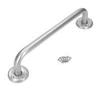 SolaDirect Bathroom Grab Bar For Elderly, Disabled, Seniors - 400 mm Silver Safety Handrail With Fixings - Powder Coated Steel Support Handle