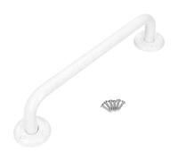 SolaDirect Bathroom Grab Bar For Elderly, Disabled, Seniors - 400 mm White Safety Handrail With Fixings - Powder Coated Steel Support Handle