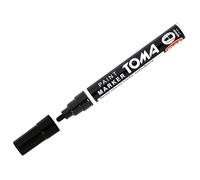 SolaDirect Black Oil-Based Paint Marker Pen Permanent - 2.5mm Round Tip, Fast-Drying Waterproof Ink - Universal for Metal, Tyres, Plastic, Wood, Glass, Outdoor Marking, Workshop, Art, Crafts, DIY