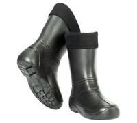 SolaDirect Black Womens Lightweight Eva Wellington Boots With Warm Fleece Liner - Waterproof Ladies Wellies For Gardening (4 Uk / 37 Eu)