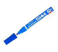 SolaDirect Blue Oil-Based Paint Marker Pen Permanent - 2.5mm Round Tip, Fast-Drying Waterproof Ink - Universal for Metal, Tyres, Plastic, Wood, Glass, Outdoor Marking, Workshop, Art, Crafts, DIY