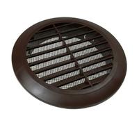 SolaDirect Brown Circle Round Air Vent Fit 100 To 150 mm Round Ducting Ventilation Cover Supply Fly Net