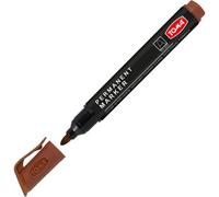 SolaDirect Brown Permanent Marker Pen - Waterproof 2.0 mm Fibre Tip - Durable Writing Marker For Cardboard, Plastic, Metal, Glass, Wood