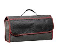 SolaDirect Car Boot Organiser Bag Anti Slip Foldable for Boot Storage Case Tool Bag Interior Declutter Boot Tidy Bag Organiser Tools, Suitable for All Vehicles, Black & Red