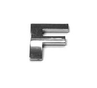 SolaDirect Chrome Letters Digits Numbers Signs Self Adhesive 3D Emblem Decal Badge Sticker for Car Van Home Decor - Letter F