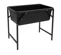 SolaDirect Dog Bath Tub 80L with Metal Stand and Drain Plug - Large Plastic Pet Bath Container with Foldable Raised Frame and Quick Connect Valve for Easy Cleaning, Grooming and Stress-Free Washing