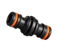 SolaDirect Double Male Hose Connector Coupler Extender Joiner - Leak-Proof & Durable - Compatible With Hozelock, Gardena (Black X 1 Pc)