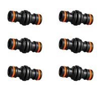 SolaDirect Double Male Hose Connector Coupler Extender Joiner - Leak-Proof & Durable - Compatible With Hozelock, Gardena (Black X 6 Pcs)