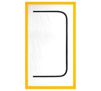 SolaDirect Dust Door With Zip 110 X 220 Cm - Renovation Dust-Barrier Curtain For Doorways - Double-Sided Zipper - Tape Mount - Trim To Fit