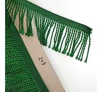 SolaDirect Forest Green 243 Polyester Fringe Tassel Trim, 1m x 60mm Wide for Dance Dresses, Curtains, Lamps, Trimmings, Bags, Costumes, DIY Projects, Decorating Lamps and Clothes
