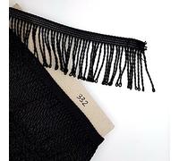 SolaDirect Fringe Tassel Trim, 5m x 60mm, Polyester, Black, Special Occasions