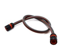 SolaDirect Garden Hose Pipe, Outdoor Tap To Reel Connection Set, 6 Layer Non-Toxic 1/2" Hose (Black, 5 M / 16.40 Ft + 2 Quick Connectors)