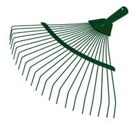 SolaDirect Garden Rake - 42 Cm / 18 Tine Wide Rake Head - Lightweight & Durable Leaf & Grass Rake For Quick Lawn Cleaning, Ideal For Garden
