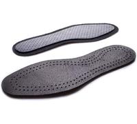 SolaDirect Genuine Black Leather Shoe Insoles With Activated Carbon I Shoe Insole With Odour Control I Breathable (Size: Uk 6.5 / Eu 40)