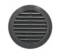SolaDirect Graphite Grey Circle Round Air Vent Fit 100 To 150 mm Round Ducting Ventilation Cover Supply Fly Net