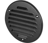 SolaDirect Graphite Grey Louvred Wall Vent Grille With Flyscreen, Fits 100 mm / 4 In Ducts, Round Ventilation Grille With Flat Back
