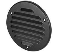 SolaDirect Graphite Grey Louvred Wall Vent Grille With Flyscreen, Fits 125 mm / 5 In Ducts, Round Ventilation Grille With Flat Back