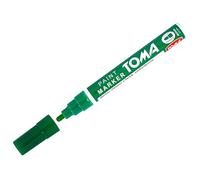 SolaDirect Green Oil-Based Paint Marker Pen Permanent - 2.5mm Round Tip, Fast-Drying Waterproof Ink - Universal for Metal, Tyres, Plastic, Wood, Glass, Outdoor Marking, Workshop, Art, Crafts, DIY