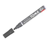SolaDirect Grey Oil-Based Paint Marker Pen Permanent - 2.5mm Round Tip, Fast-Drying Waterproof Ink - Universal For All Surfaces