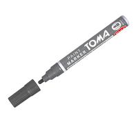 SolaDirect Grey Oil-Based Paint Marker Pen Permanent - 2.5mm Round Tip, Fast-Drying Waterproof Ink - Universal for Metal, Tyres, Plastic, Wood, Glass, Outdoor Marking, Workshop, Art, Crafts, DIY