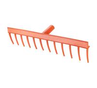 SolaDirect Heavy-Duty Garden Rake - 12 Tines / 50Cm Wide Durable Plastic Head - Sturdy, Lightweight Tool For Lawn, Hay, Soil, Leaves