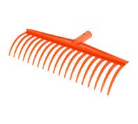 SolaDirect Heavy-Duty Garden Rake - 19 Tines / 44Cm Wide Durable Plastic Head - Sturdy, Lightweight Tool For Lawn, Hay, Soil, Leaves