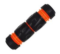 SolaDirect Hose Fitting Repair Set 2 X Plastic Garden Water Hose 1/2" Quick End Connectors & 1 X Double Male Hose Connector