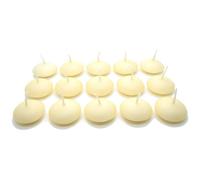 SolaDirect Ivory Floating Candles, Pack Of 15, Unscented, Long Burning Time, Tealights Candles, Romantic Decoration Wedding Dinner Christmas