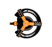 SolaDirect Lawn Sprinkler For Garden Watering - 3-Arm Rotating Sprinkler - Quick-Click Hose Connector, Covers Up To 92 Sqm - Grass Irrigation