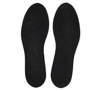SolaDirect Leather Shoe Insoles Self-Adhesive Comfort Thin Leather Shoe Inserts (Black, Size 7 Uk / 41 Eu)