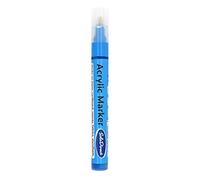 SolaDirect Light Blue Permanent Marker Pen, Bullet Tip 2.5 mm Point, Acrylic Paint Based, Multi-Surface, Work on Stone, Wood, Leather, Fabric, Plastic, Rubber, Glass, Cardboard