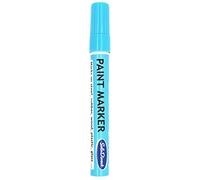 SolaDirect Light Blue Permanent Marker Pen, Bullet Tip 2.5 mm Point, Oil Based Paint, Multi-Surface, Work on Stone, Leather, Fabric, Plastic, Rubber, Glass, Cardboard