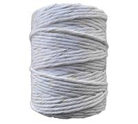 SolaDirect Macrame Cord Twine Natural Cotton String Craft Artisan Thread Twisted Macramé (White With Gold Thread, 2 mm X 300 M / 984 Ft)