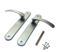 SolaDirect Modern Silver Interior Door Handle Set With Sleek Lever Design And Backplate, Ideal For Bedroom And Bathroom Doors, Durable