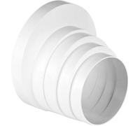 SolaDirect Multistage Round Duct Reduction, Vent Duct Reducer, Ducting Pipe Connector, Duct Transition - 4" 5" 6" Diameter 100 120 125 150 mm