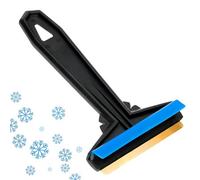 SolaDirect Murska 575 Brass Ice Scraper - 90mm Brass Blade Windscreen De-Icer With Squeegee & Wiper-Groove - Made In Finland - Random Colours