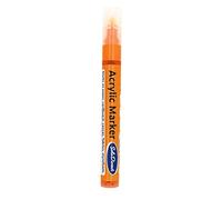 SolaDirect Neon Orange Permanent Marker Pen, Bullet Tip 2.5 mm Point, Acrylic Paint Based, Multi-Surface, Work on Stone, Wood, Leather, Fabric, Plastic, Rubber, Glass, Cardboard