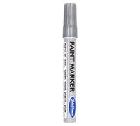SolaDirect Oil-Based Paint Marker Pen Permanent For Tyres Rubber Stone Leather Fabric Plastic Glass (Silver)
