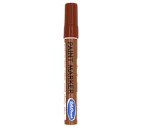 SolaDirect Oil-Based Paint Marker Pen Permanent For Tyres Rubber Stone Leather Fabric Plastic Glass (Brown)
