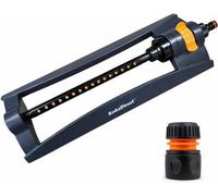 SolaDirect Oscillating Lawn Sprinkler With Hose Connector And Nozzle Cleaning Pin - Adjustable Garden Watering Sprinkler With Flow Control