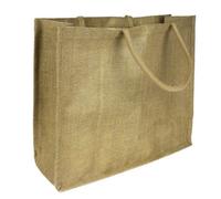 SolaDirect Pack Of 1 Jumbo Large Natural Hessian Jute Bag 36 X 42 X 15 Cm (Laminated Interior)