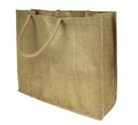 SolaDirect Pack Of 1 Jumbo Large Natural Hessian Jute Bag 36 X 42 X 15 Cm (Natural Interior)