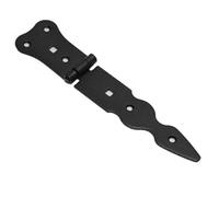 SolaDirect Pack Of 1 X 150 mm Narrow T-Hinge Black, Retro Steel Tee Hinges, Weather Resistant, Rust Proof Powder Coating, T Strap Hinges