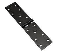 SolaDirect Pack Of 1 X 200 Backflap Hinge Black, Steel Back Flap Hinges, Weather Resistant, Rust Proof Powder Coating, Strap Hinges