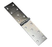 SolaDirect Pack Of 1 X 200 mm Backflap Hinge Galvanised, Silver Steel Back Flap Hinges, Weather Resistant, Rust Corrosion Proof, Strap Hinges